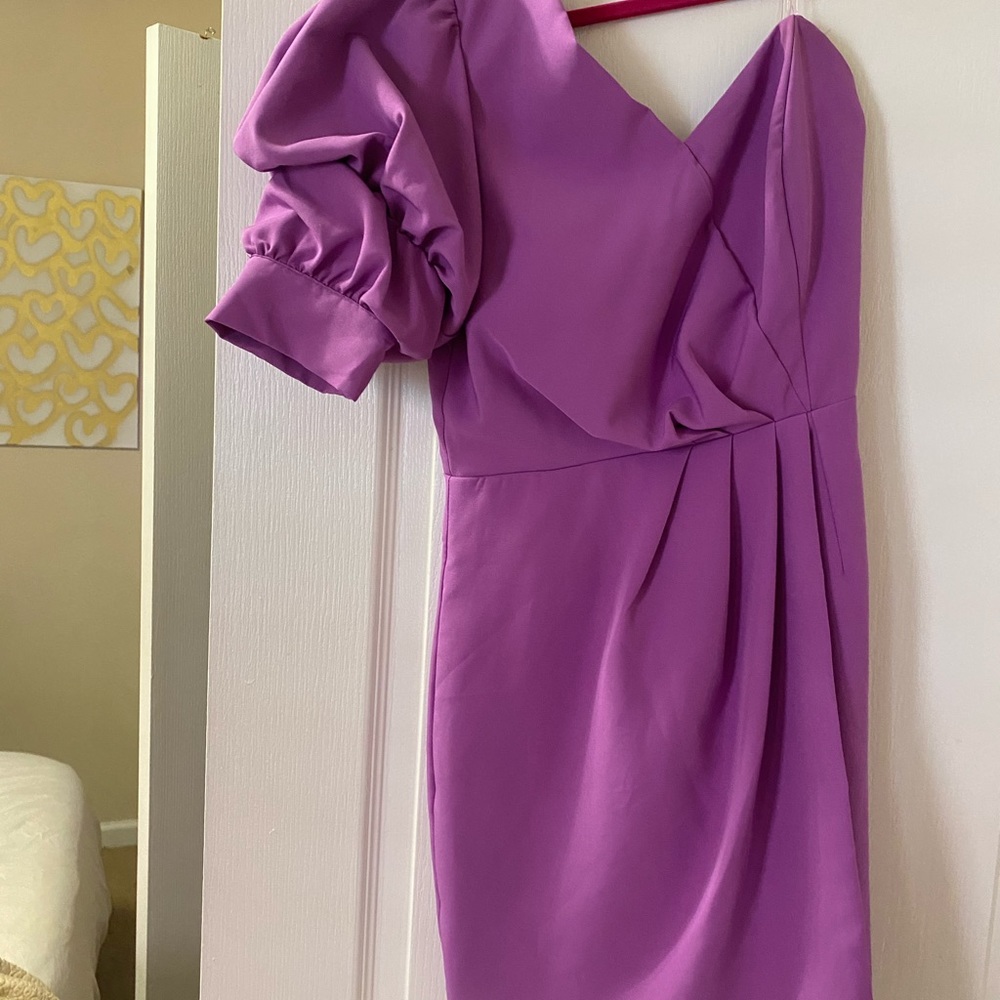 Do+Be one shoulder puff sleeve mini dress